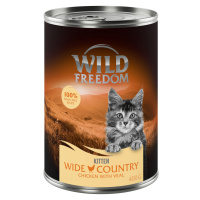 Wild Freedom konzervy, 24 x 400 g za skvělou cenu! - Kitten Wide Country - telecí a kuřecí