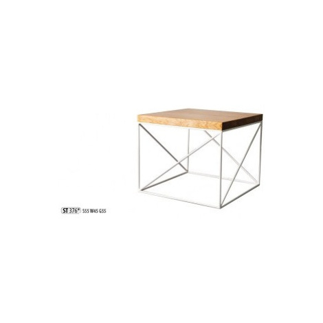 Drewmax Konferenční stolek Metal ST376 / dub Barva: Dub přírodní, Provedení: Tloušťka desky 4 cm