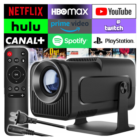 Projektor Android Tv Wifi Full Hd Přenosný Smart Otočný Reproduktor
