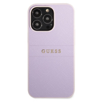 Guess PU Leather Saffiano kryt iPhone 13 Pro Max fialový
