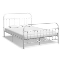 Rám postele bílý kovový 160x200 cm
