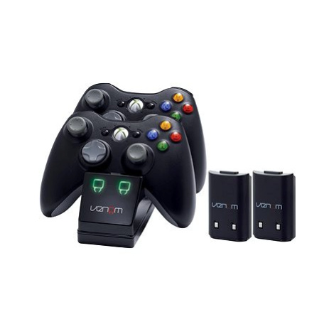 VENOM VS2891 Xbox 360 Black Twin Docking Station + 2 bvaterie