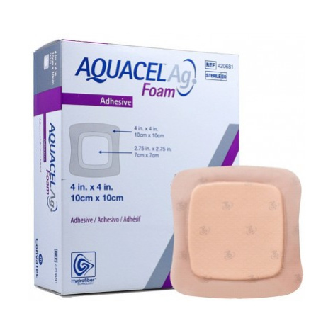 Aquacel Foam Krytí adhezivní 10 x 10cm 10 ks Rozměr: 10x10 cm ConvaTec