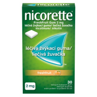 Nicorette Freshfruit gum 2mg léčivá žvýkací guma 30 žvýkaček