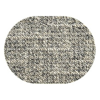 Kusový koberec Alassio béžová ovál 80 × 150 cm