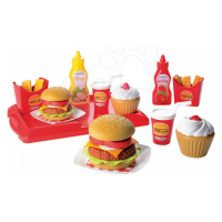 Écoiffier dětský set s hamburgery 100% Chef 2623 červený