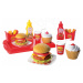 Écoiffier dětský set s hamburgery 100% Chef 2623 červený