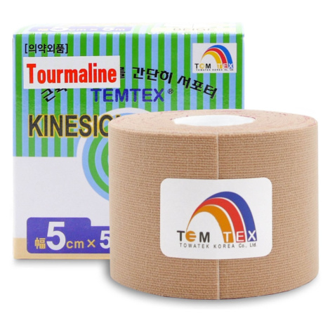 TEMTEX Kinesio tape Tourmaline 5 cm x 5 m tejpovací páska béžová