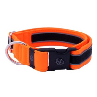 Pet Eco Supplies obojek Reflex orange, vel. M (38-51cm/šířka 3cm)