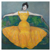 Obrazová reprodukce Woman in Golden Gown, Max Kurzweil, 40 × 40 cm