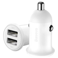 Nabíječka do auta Baseus Grain Pro Car Charger 2x USB 4.8A (white) (6953156202016)