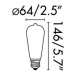 FARO LED žárovka dekorativní filament AMBER E27 4W 2200K