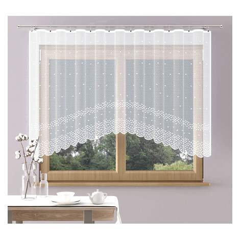 Hotová záclona nebo balkonový komplet, Madison, bílá 380 x 180 cm FORBYT