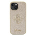 Guess hard kryt na iPhone 15 6.1" Gold Glitter Script Big 4G