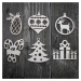 Vánoční dekorace - Set 6 druhů po 4 ks (24ks)