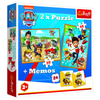 Trefl Puzzle Tlapková patrola / 30+48 dílků + pexeso - Trefl