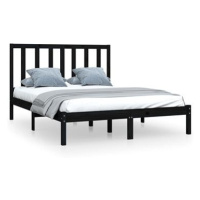 Rám postele černý masivní borovice 120 × 200 cm, 3105159