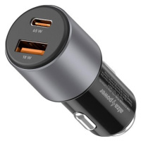 AlzaPower Car Charger P540 USB + USB-C Power Delivery 65W šedá