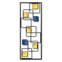 Wallity Nástěnná kovová dekorace INFINITE žlutá/modrá