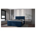 SFAB Kontinentální čalouněná postel POSITANO (180x200 cm) Látka Velutto: Velutto 11 - Modrá