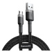 Kabel USB-Micro USB Baseus Cafule 2,4A 0,5 m (šedočerný)