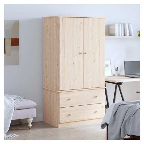 vidaXL Šatní skříň ALTA 90 x 55 x 170 cm masivní borové dřevo