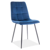 Casarredo Jídelní čalouněná židle MAJA velvet granátově modrá/černá