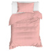 Růžové prodloužené bavlněné povlečení na jednolůžko 160x220 cm Piga - Mijolnir