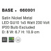 NOVA LUCE bodové svítidlo BASE nikl satén kov GU10 1x5W IP20 bez žárovky 660001