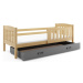 Dětská postel KUBUS s úložným prostorem 90x200 cm - borovice Modrá