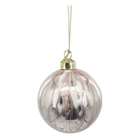 H&L Vánoční ozdoba koule lesklá 8cm, světlerůžová