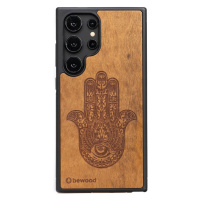 Dřevěné Pouzdro Bewood na Samsung Galaxy S24 Ultra Hamsa Imbuia