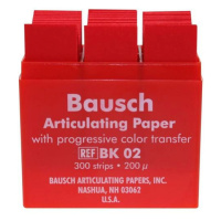 Bausch 200µm artikulační papír 300 ks (červený)