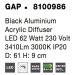 Nova Luce Moderní úzké stropní LED svítidlo Gap v bílé a černé barvě - 62 W LED, 3410 lm, pr. 61