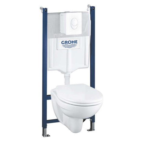 Grohe Solido - Set předstěnové instalace, klozetu a sedátka softclose, tlačítko Skate Air, alpsk