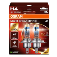 OSRAM H4 Night Breaker 220, +220%, Duo Box