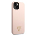 Guess GUHCP14SSLTGP hard silikonové pouzdro iPhone 14 6.1" pink Silicone Triangle