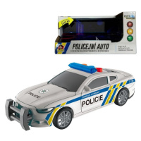 MADE - Policejní auto  na setrvačník, 17 cm, světlo, zvuk (čeština), na baterie