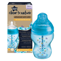 TOMMEE TIPPEE CTN Kojenecká Lahev ADVANCED ANTI-COLIC Pomalý Průtok 260 ml 0m+, Modrá