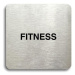 Accept Piktogram "fitness" (80 × 80 mm) (stříbrná tabulka - černý tisk bez rámečku)