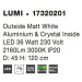 NOVA LUCE závěsné svítidlo LUMI zvenku matný bílý hliník a křišťál uvnitř LED 36W 3000K IP20 173