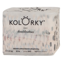 KOLORKY DAY Jednorázové EKO plenky déšť & duhy S (3-6 kg) 25 kusů