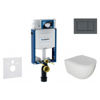 GEBERIT Kombifix Set předstěnové instalace, klozetu Oudee a sedátka softclose, tlačítko Sigma30,