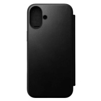 Nomad Modern Leather Folio Black iPhone 16 Plus