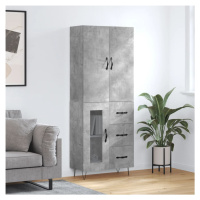 vidaXL Skříň highboard betonově šedá 69,5x34x180 cm kompozitní dřevo