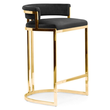 Barová židle Vegas 60cm černá - zlatá noha BAUMAX