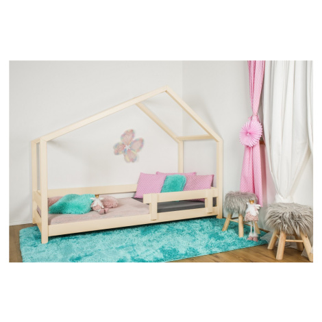 Vyspimese.CZ Dětská postel Elsa se zábranou Rozměr: 80x180 cm, Barva: lak