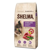 Shelma bezobilné granule s čerstvým hovězím pro sterilizované kočky 8 kg