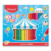 Pastelky Maped Color´Peps Jumbo - 24 barev