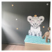 Samolepky na zeď dětské - Velký leopard v černobílé barvě